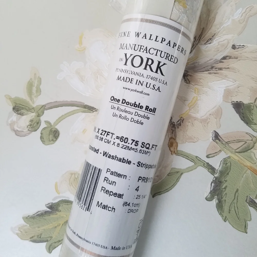 Wallpaper Handpainted Cream Rose
